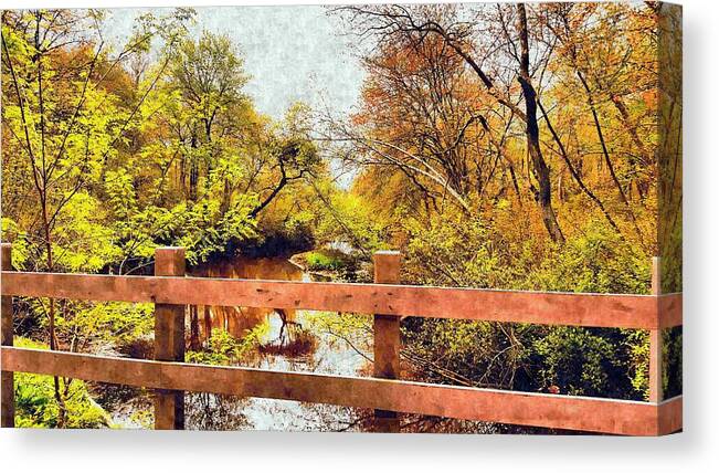 Nature Canvas Print featuring the photograph Autumn Creek by Stacie Siemsen