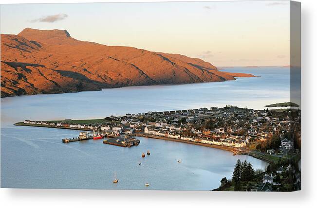 Ullapool Canvas Print featuring the photograph Ullapool morning light by Grant Glendinning