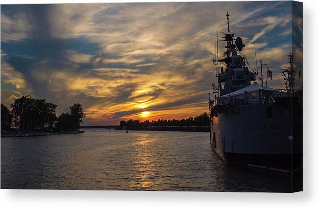 A7s Canvas Print featuring the photograph USS Little Rock by Dave Niedbala