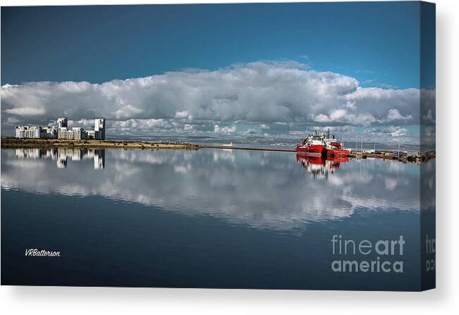 Britannia Canvas Print featuring the photograph View from the Britannia Edinburgh by Veronica Batterson