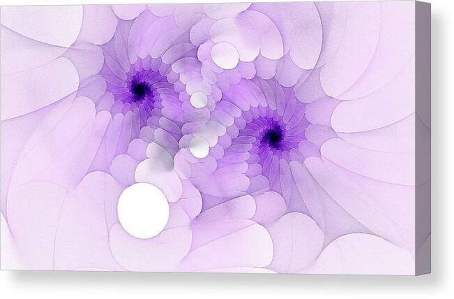  Canvas Print featuring the digital art Violet Holiday-1 by Doug Morgan