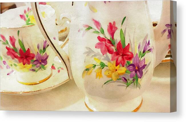 Watercolor Canvas Print featuring the painting Watercolor China by Bonnie Bruno