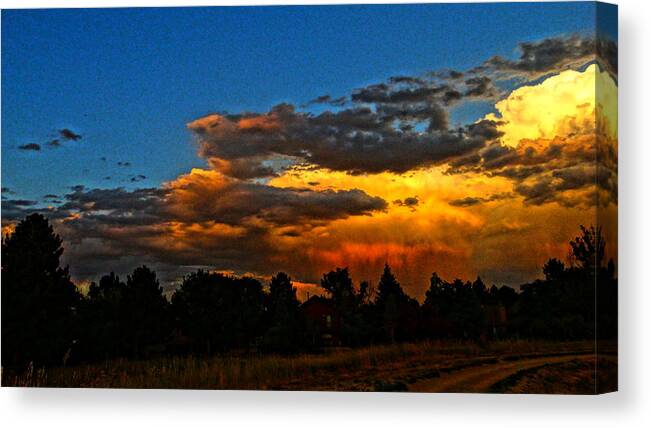 Colorado Sunset Canvas Print featuring the photograph Wonder Walk by Eric Dee