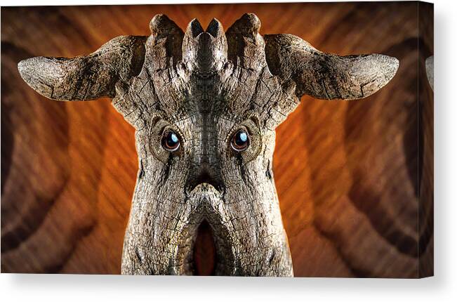 Wood Canvas Print featuring the digital art Woody 201 by Rick Mosher