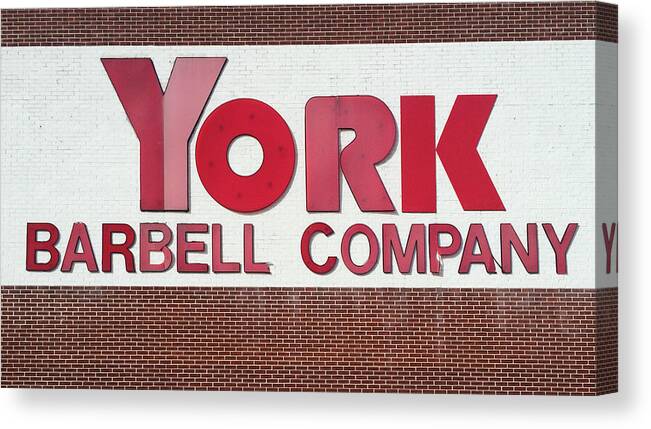 Skompski Canvas Print featuring the photograph York Barbell Company by Joseph Skompski