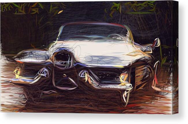 Buick Canvas Print featuring the digital art Buick LeSabre Draw #1 by CarsToon Concept