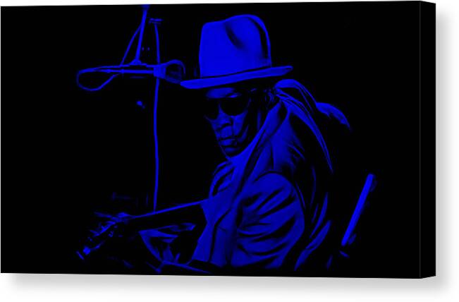 John Lee Hooker Canvas Print featuring the mixed media John Lee Hooker Collection #1 by Marvin Blaine