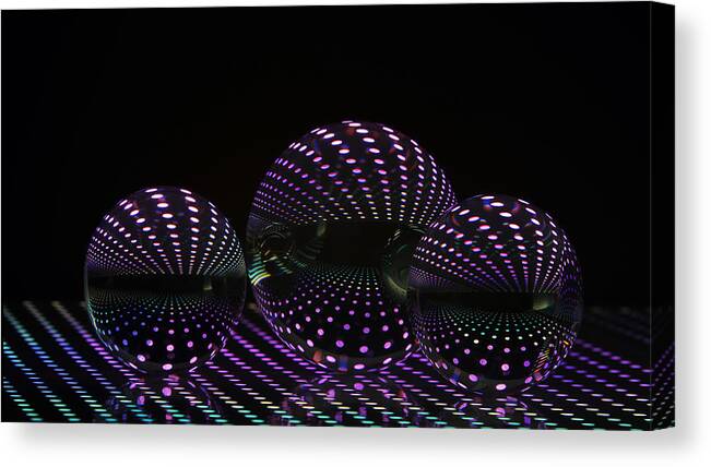 Spheres Canvas Print featuring the photograph Triple Ll #1 by Heidi Westum