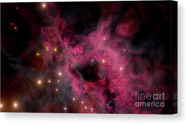 Nebula Canvas Print featuring the photograph Nebula #10 by Wladimir Bulgar/science Photo Library