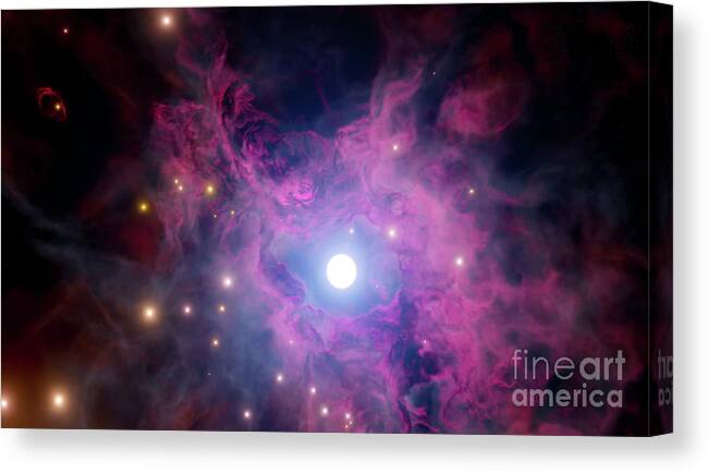 Nebula Canvas Print featuring the photograph Nebula #2 by Wladimir Bulgar/science Photo Library