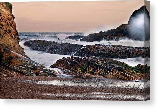 Extreme Terrain Canvas Print featuring the photograph Rugged Central California Coast #2 by Mitch Diamond