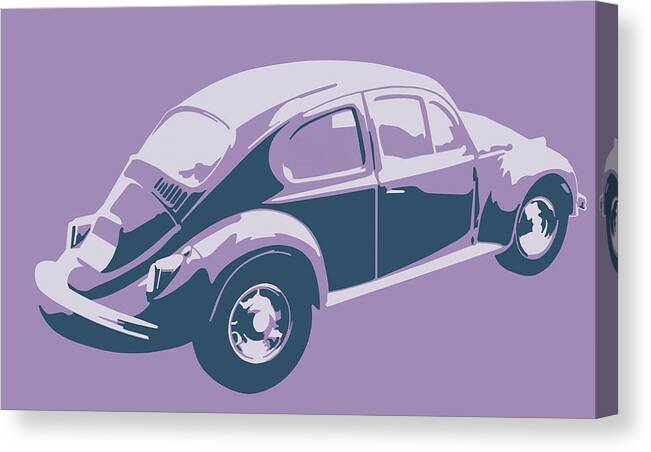 Auto Canvas Print featuring the drawing Small Car #2 by CSA Images