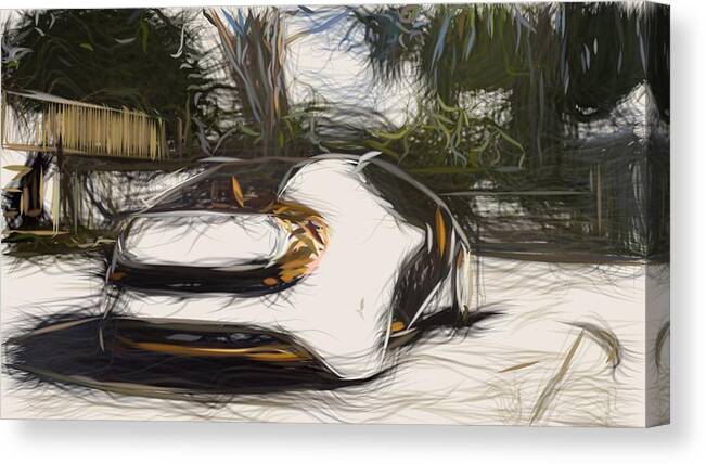 Toyota Canvas Print featuring the digital art Toyota i Drawing #3 by CarsToon Concept