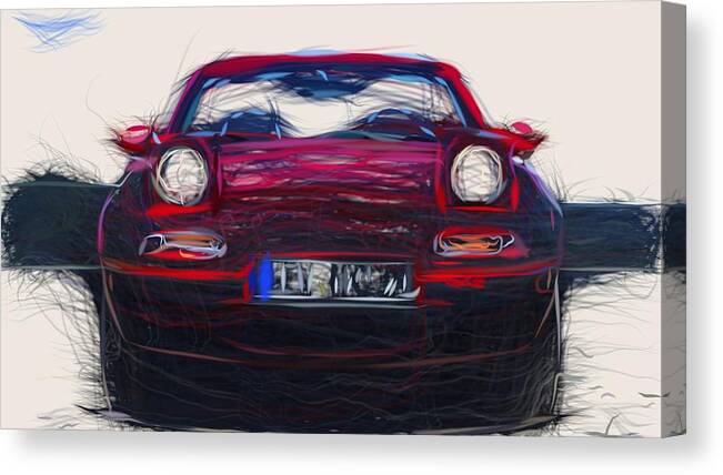 Mazda Canvas Print featuring the digital art Mazda MX 5 Draw #3 by CarsToon Concept