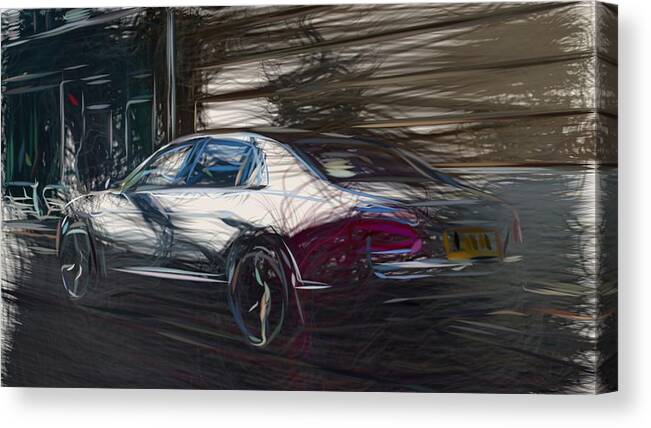 Bentley Canvas Print featuring the digital art Bentley Flying Spur Drawing #5 by CarsToon Concept