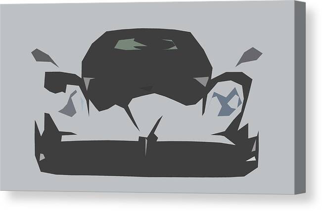 Car Canvas Print featuring the digital art Pagani Zonda F Abstract Design #7 by CarsToon Concept