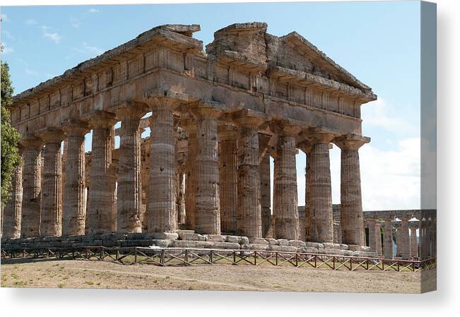 Majestic Canvas Print featuring the photograph Ancient Greek Ruins by Stuart Mccall
