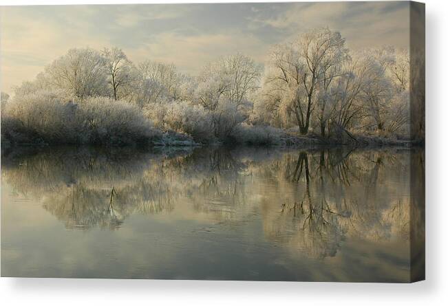 Winter Canvas Print featuring the photograph Another Winter Day by Jacek Stefan