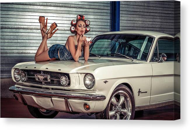 Portrait Canvas Print featuring the photograph Baby You Can Drive My Car ..... by Gno