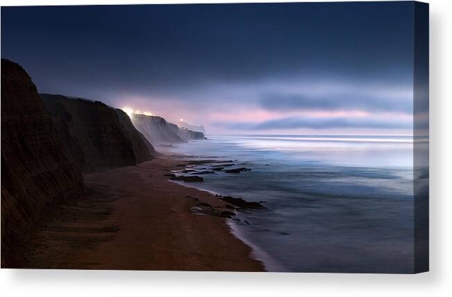 Landscape Canvas Print featuring the photograph Blue Hour by Gonalo Capito