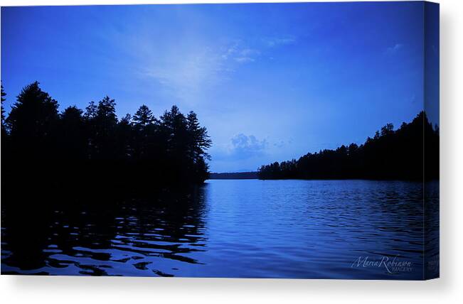 New Hampshire Canvas Print featuring the photograph Blue Lake by Maria Robinson