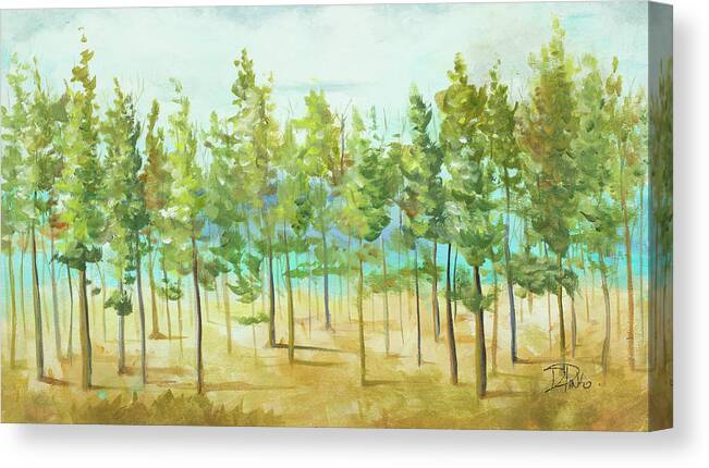 Bosque Canvas Print featuring the painting Bosque Verde by Patricia Pinto