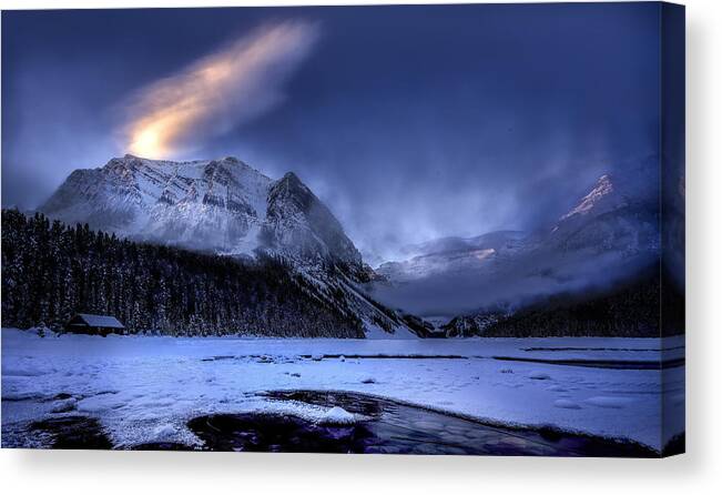 Bright
Light
Lake
Louise Canvas Print featuring the photograph Bright Light by Alex Lu