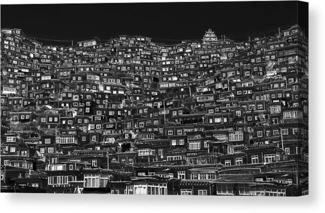 Panorama Canvas Print featuring the photograph Buddha College by ??tianqi