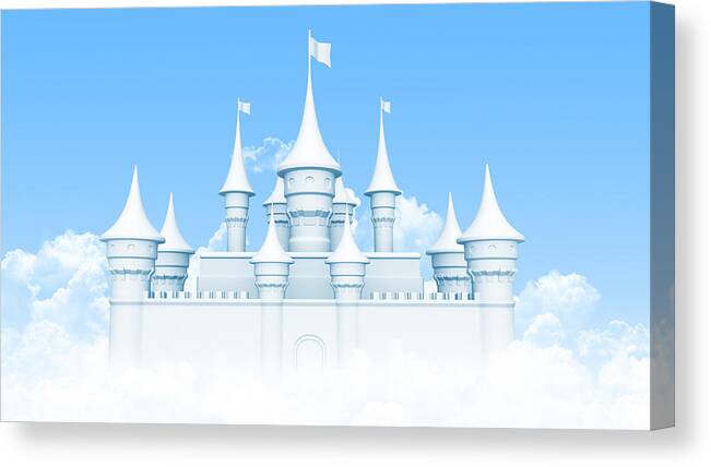 Fairy Tale Canvas Print featuring the photograph Castle In Heaven by Ilexx