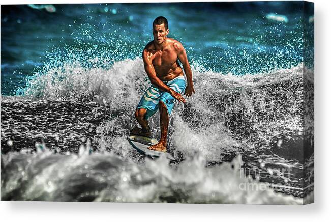 Beach Canvas Print featuring the photograph Casual Surf by Eye Olating Images