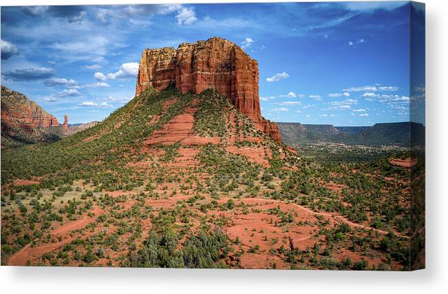 Fine Art Canvas Print featuring the photograph Courthouse Butte Sedona Arizona by Anthony Giammarino