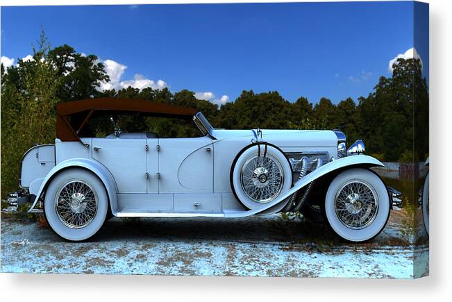 Duesenberg Canvas Print featuring the digital art Duesenberg picnic by William Ladson