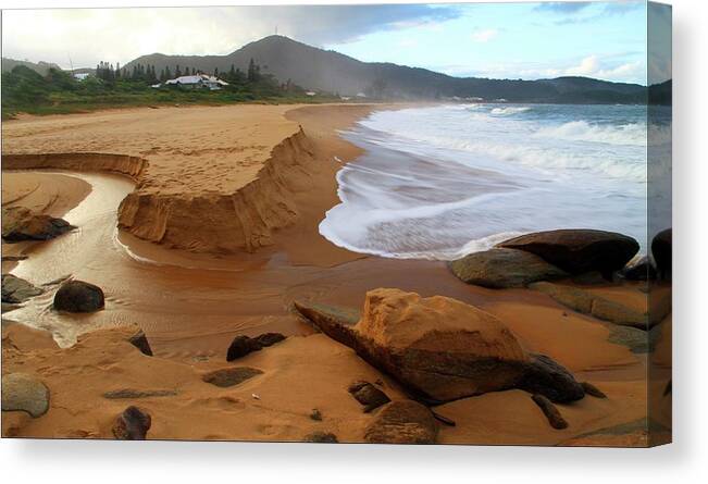 Tranquility Canvas Print featuring the photograph Estaleiro Beach by Photos By Alejandro D. Olivera - Brazil