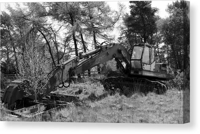 Old Canvas Print featuring the photograph Forgotten digger by Lukasz Ryszka