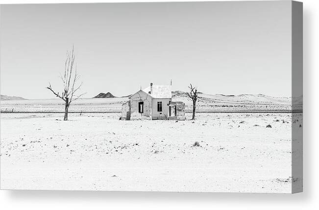 Bnw Canvas Print featuring the photograph Garub Station by Hamish Mitchell