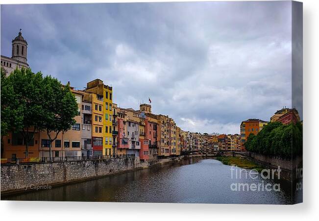 Girona Canvas Print featuring the photograph Girona Spain by Mary Capriole