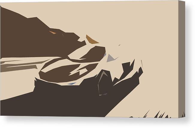 Car Canvas Print featuring the digital art Hennessey HPE700 12C Abstract Design by CarsToon Concept