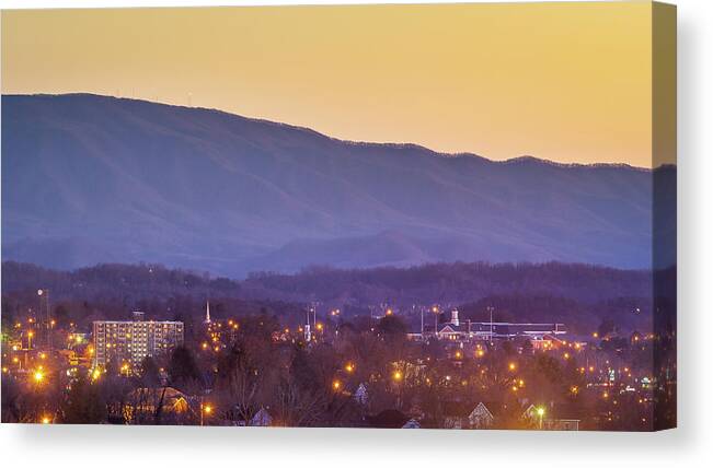 Holston Mountain Canvas Print featuring the photograph Holston Mountain over Tennessee High by Greg Booher