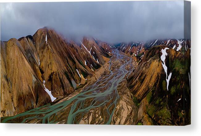 River Canvas Print featuring the photograph Icelandic River by James Bian