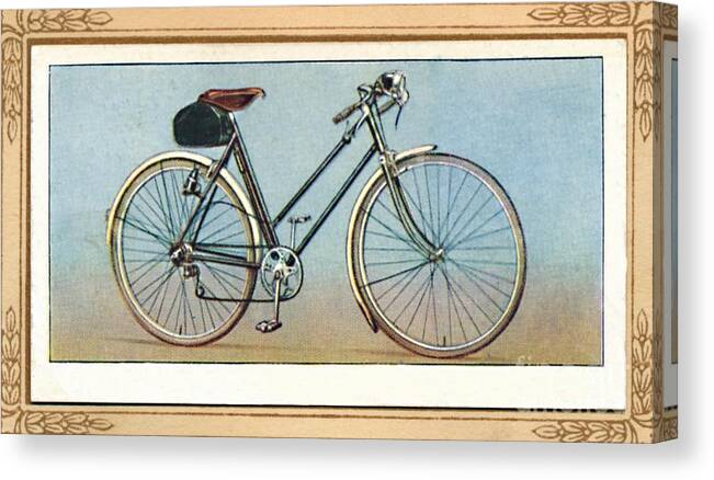 1930-1939 Canvas Print featuring the drawing Ladys Bicycle 3 Speed Gear And Dynamo by Print Collector