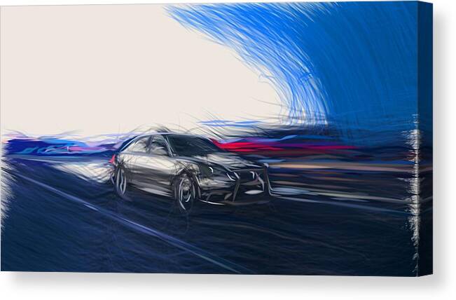 Lexus Canvas Print featuring the digital art Lexus LS Draw by CarsToon Concept