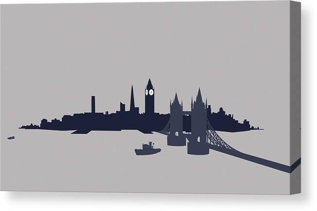 Part Of A Series Canvas Print featuring the digital art London, Great Britain by Ralf Hiemisch