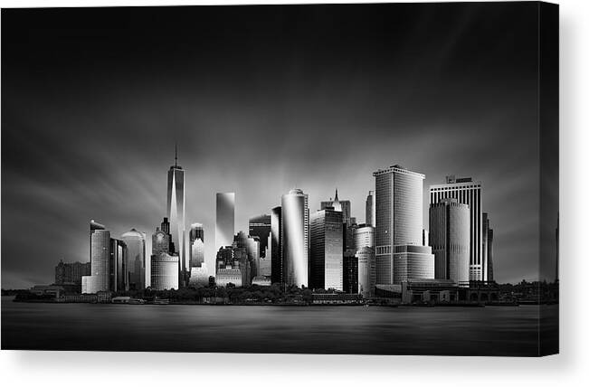 Urban Canvas Print featuring the photograph Manhattan by Steven Zhou