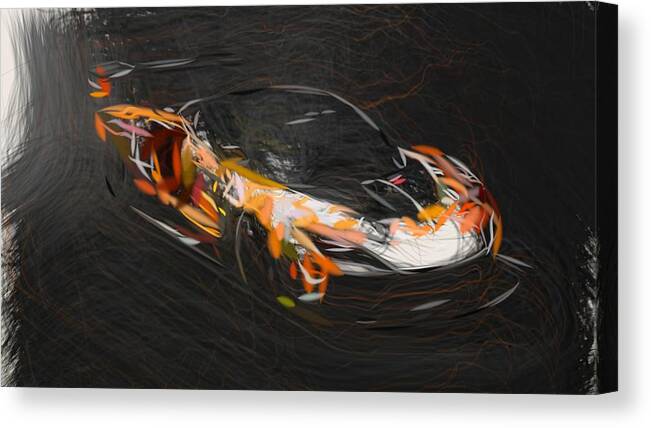 Mclaren Canvas Print featuring the digital art McLaren Senna GTR Drawing by CarsToon Concept