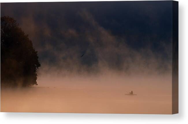 Misty Canvas Print featuring the photograph Misty Morning by Rob Li