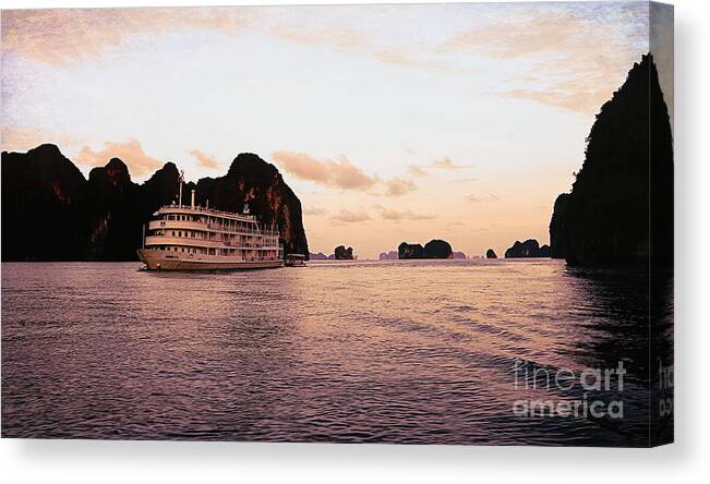 Vietnam Canvas Print featuring the photograph Mixed Tones Gulf of Tonkin Au Co Cruise by Chuck Kuhn