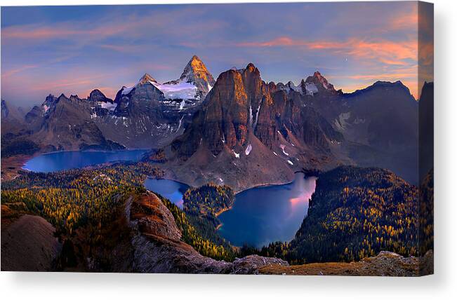 Peak Canvas Print featuring the photograph Mount Assiniboine by Hua Zhu