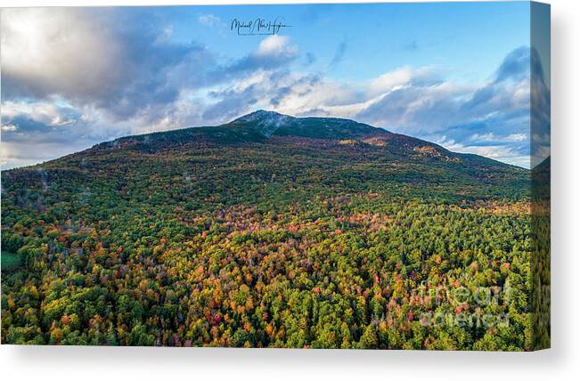 Jaffrey Canvas Print featuring the photograph Mountain that Stands Alone by Veterans Aerial Media LLC