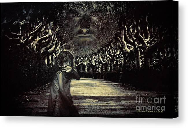 Girl Canvas Print featuring the photograph Nightmare by Kira Bodensted