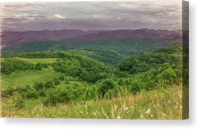  Canvas Print featuring the photograph On Top of the World by Marcy Wielfaert